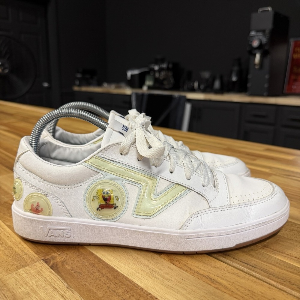 VANS X Lowland CC SpongeBob Bubble Leather Unisex M8.5 W10 Casual Sneakers